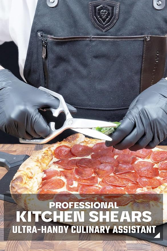 Dalstrong Kitchen Scissors — Japanese Stainless Steel Shears, Ambidextrous, Detachable for Cleaning — For Spatchcocking Chicken, Trimming Herbs, Pizza, Flatbread & Package Opening