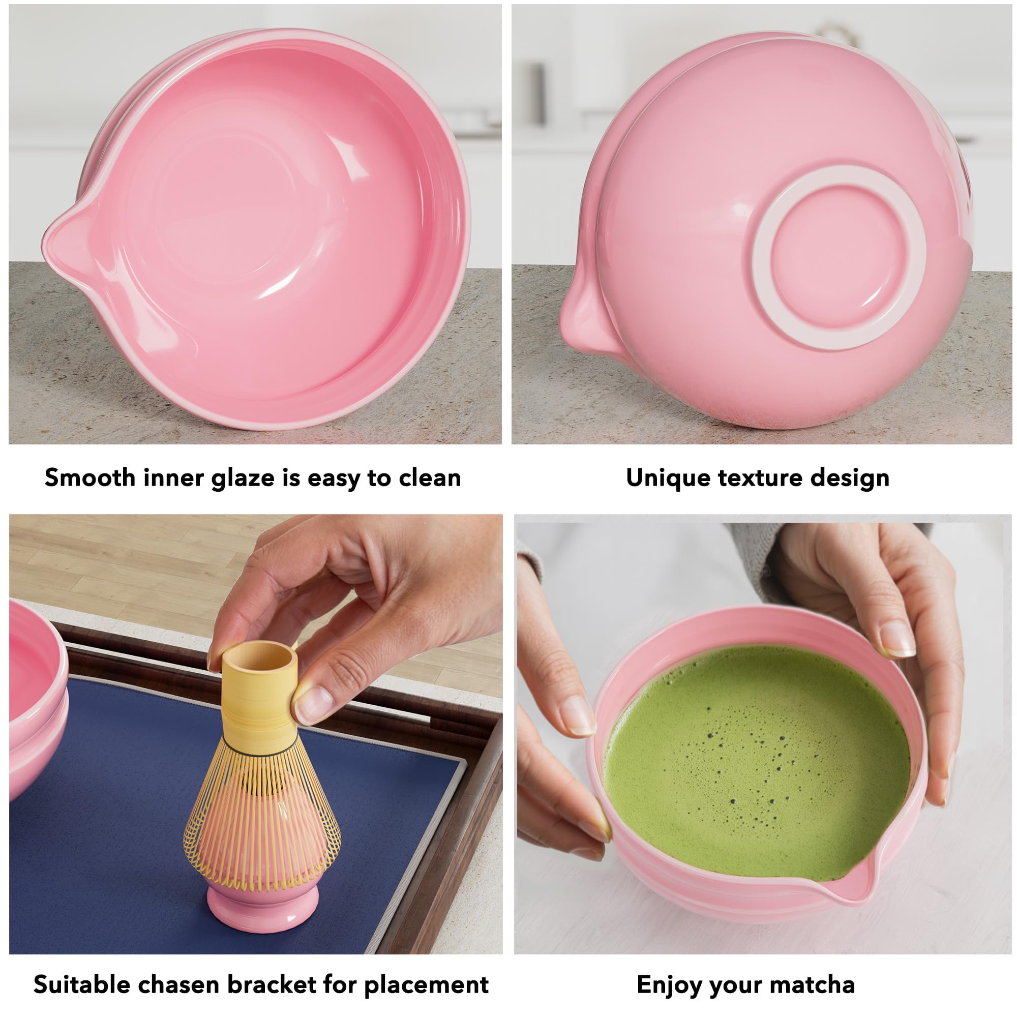 7 Pcs Matcha Whisk Set, Perfect Matcha Kit for Matcha Lovers Includes Ceramic Bowl, Bamboo Whisk, Holder, Scoop, Sifter & Cloth
