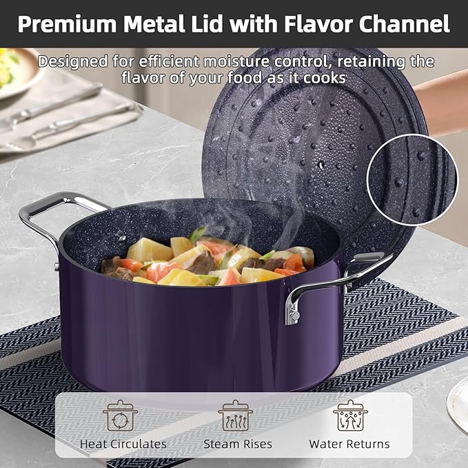 Nuwave Lux 13pc Forged Lightweight Nonstick Ceramic Cookware Set, PFAS-Free