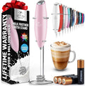 Zulay Kitchen Powerful Milk Frother Wand With Duracell Batteries - Ultra Fast Handheld Drink Mixer - Electric Whisk Foam Maker for Coffee, Lattes, Cappuccino & Matcha - Triple Whisk - Mint Candy