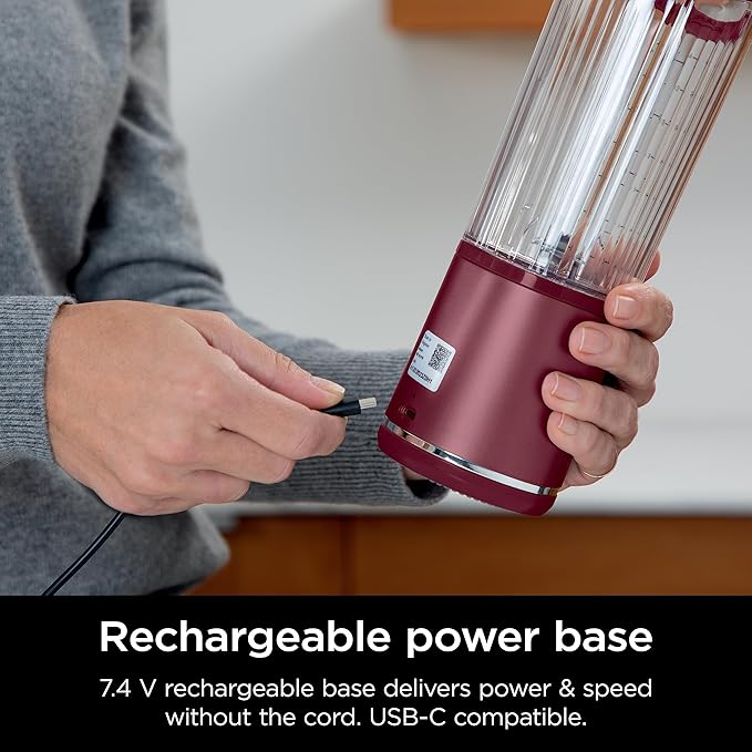 Ninja Blast Portable Blender, Cordless, 18oz Vessel, Cranberry Red, BC151CR
