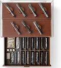 Holme & Hadfield 30 Knife Wooden Pocket Knife Display Case with Drawer