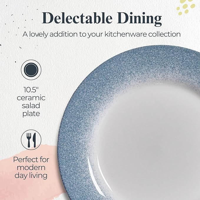 Portmeirion Potter's Mist Dinner Plate - Blue, Set of 4