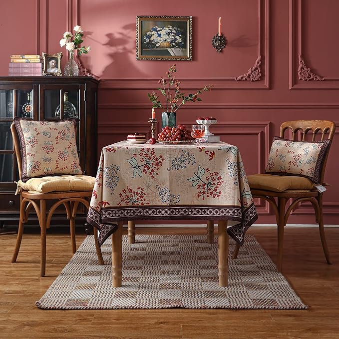 patdrea Vintage French Linen Tablecloth,Rectangular,110"x63"-NewMari