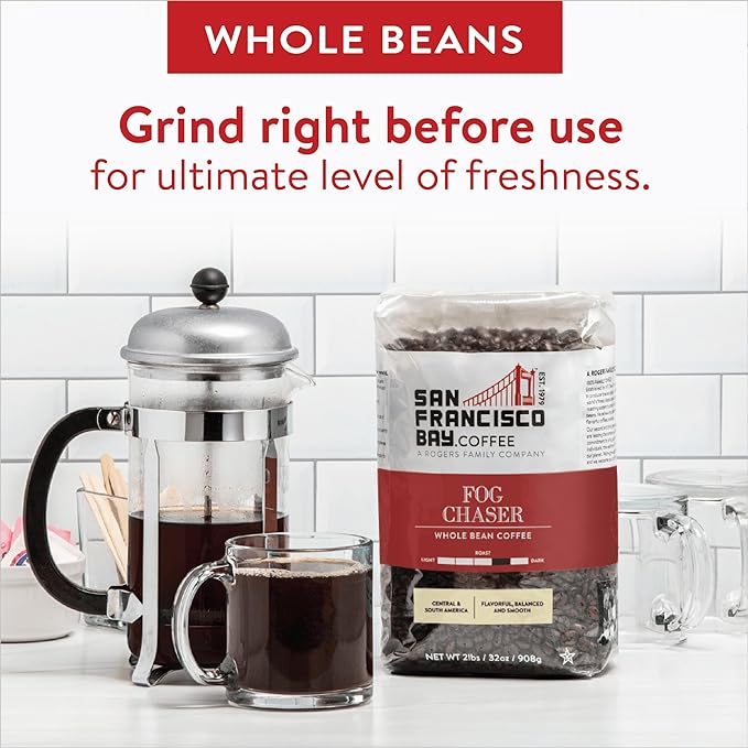 San Francisco Bay Coffee Fog Chaser Whole Bean Coffee, 2 lb bag