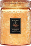 Voluspa Spiced Pumpkin Latte Large Scented Candle Jar 18 Oz, 100 Hr Burn