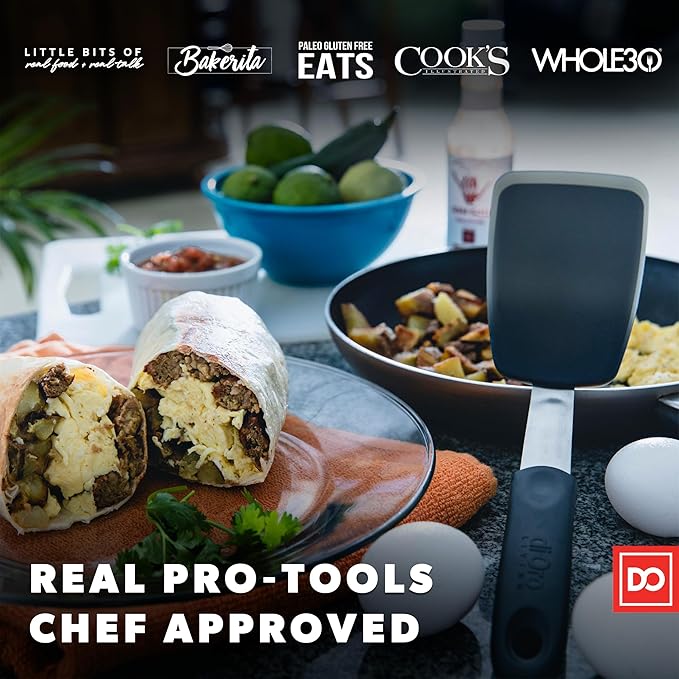 DI ORO Chef Series Silicone Spatula - 600F Heat Resistant