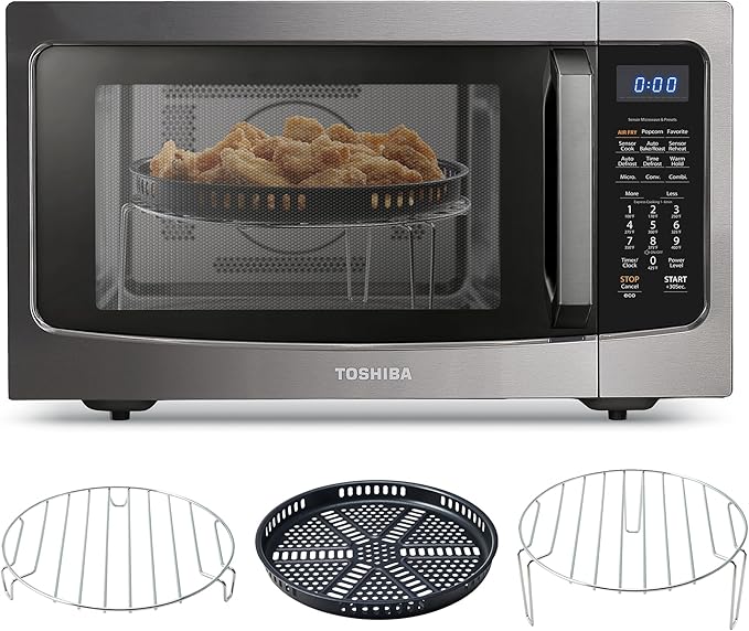 TOSHIBA 4-in-1 Countertop Microwave Oven with Air Fryer, 1.5 Cu.Ft, 1000W
