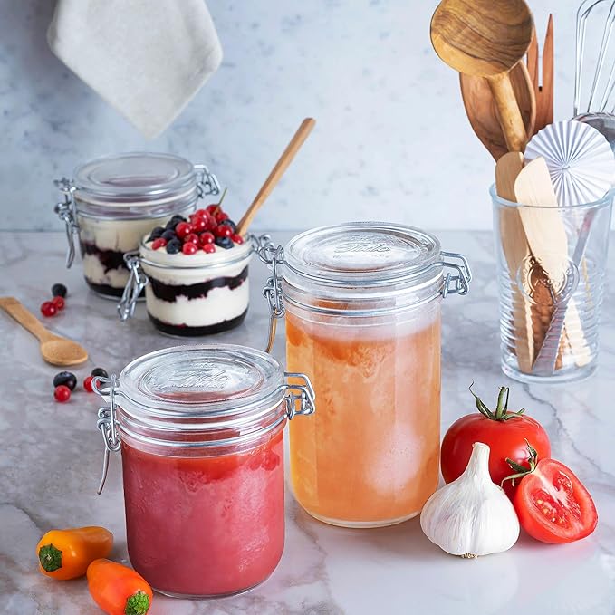 Bormioli Rocco Fido Cylinder Jar - Clear 46 Oz, Set of 3
