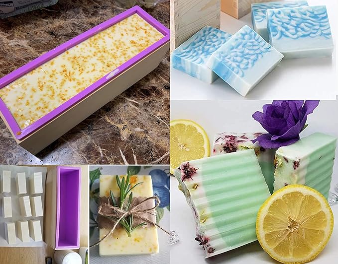 MDPQT Silicone soap molds -Soap Cutting Tool Set Wooden Bamboo (soap cutters for soap making loaf slicer), 001-wushu