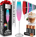 Zulay Kitchen Powerful Milk Frother Wand With Duracell Batteries - Ultra Fast Handheld Drink Mixer - Electric Whisk Foam Maker for Coffee, Lattes, Cappuccino & Matcha - Double Whisk - Bubblegum