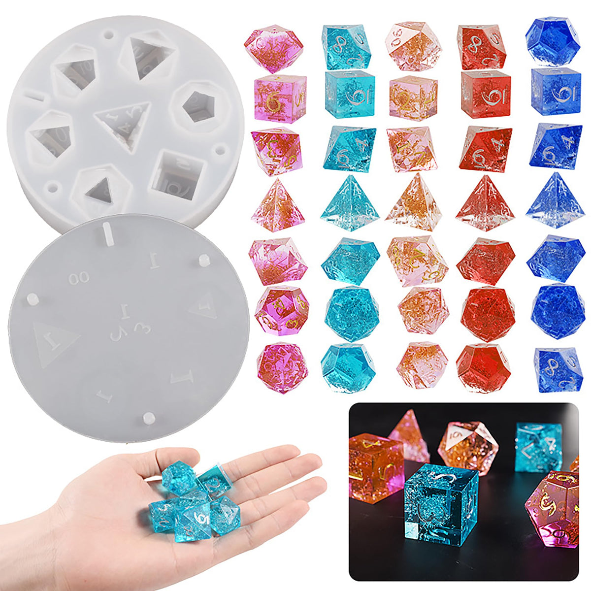Squirrel Molds Animal Resin Mold - Resin Casting Silicone Molds for Home Decor & Candle Making Wave Spiral Mold