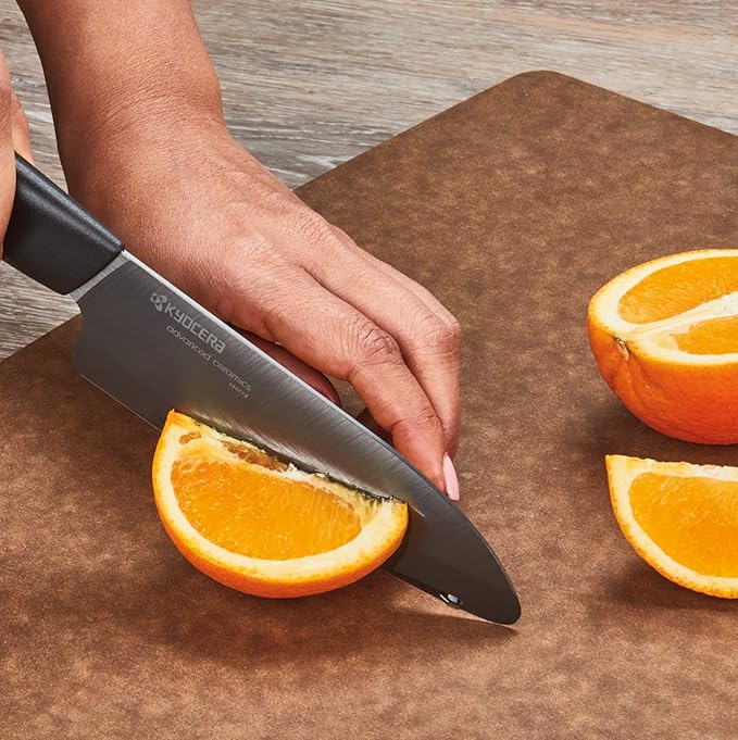 KYOCERA Revolution 4-Pc Ceramic Knife Set: Chef’s, Santoku, Utility&Paring