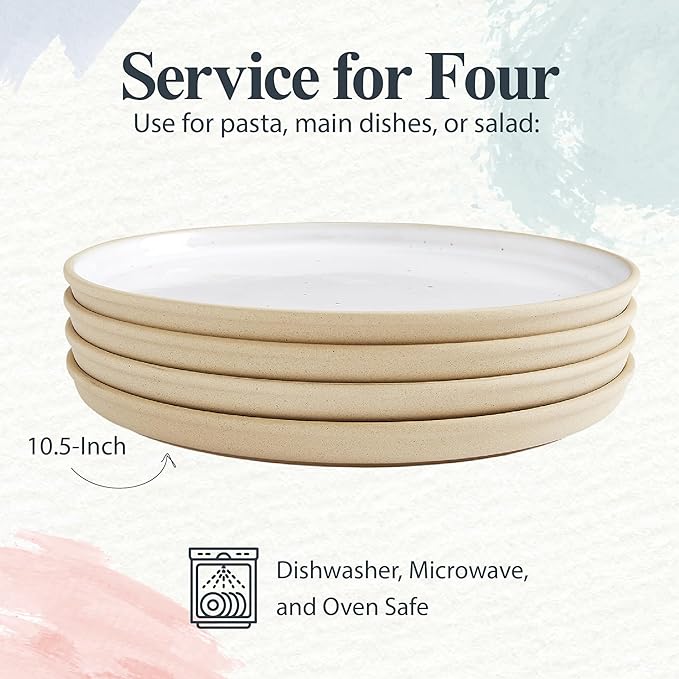 Portmeirion Minerals Dinner Plate - Moonstone, Set of 4