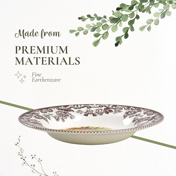Spode Woodland 9" Soup Plate, Pheasant