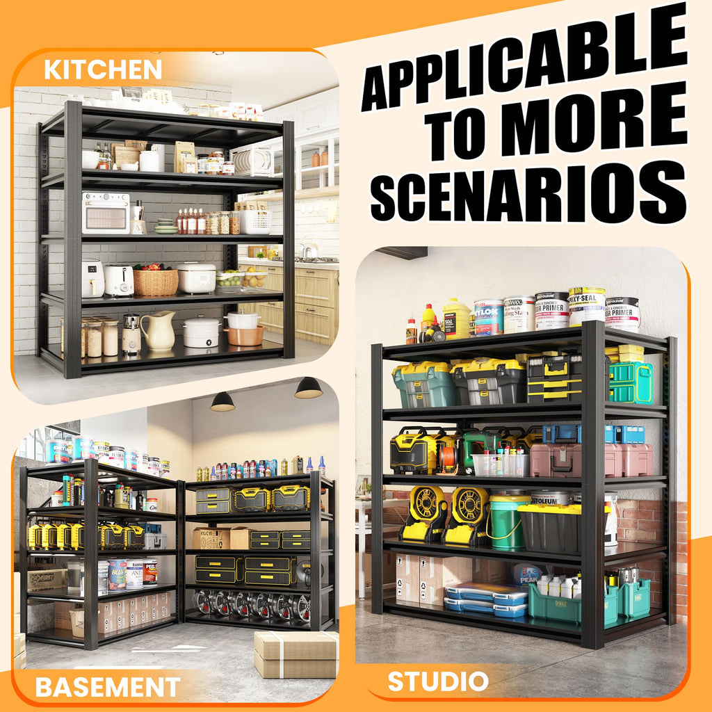 mysteeldepot 72" H Garage Shelving, Heavy Duty Storage Shelves