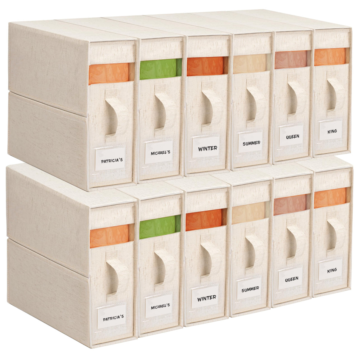 ZenStorage Sheet Organizers and Storage for Linen Closet, 6Pack Grey