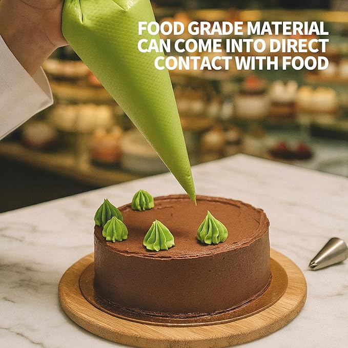 Disposable Piping Bags - 100 pcs 12 inch Pastry Bags, Anti-Burst Tipless Icing Bags for Cake, Cream Frosting, Cupcakes, Pastries and Cookies Decorating