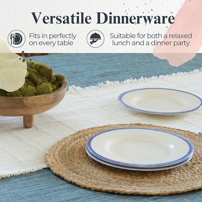 Portmeirion Potter's Brushstroke Salad Plate - Blue, Set of 4