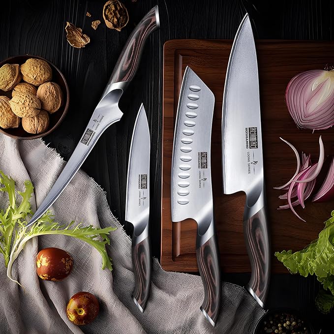 HOSHANHO 16PCS Knife Set, Ultra Sharp Japanese Kitchen Knife Set with Block
