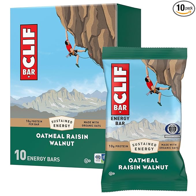 CLIF BAR Protein Energy Bars, Oatmeal Raisin Walnut, 10ct