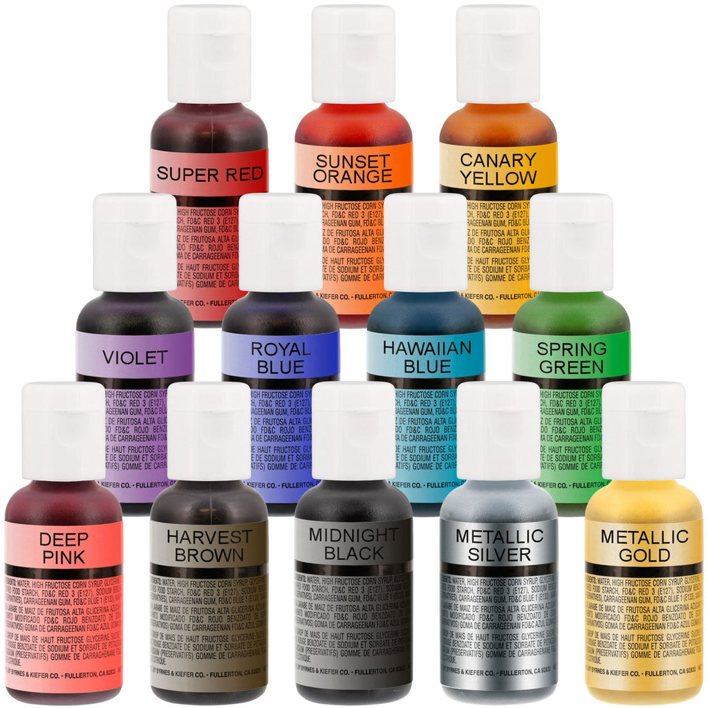 U.S. Cake Supply Complete Cake Airbrush 12 Color Decorating Kit