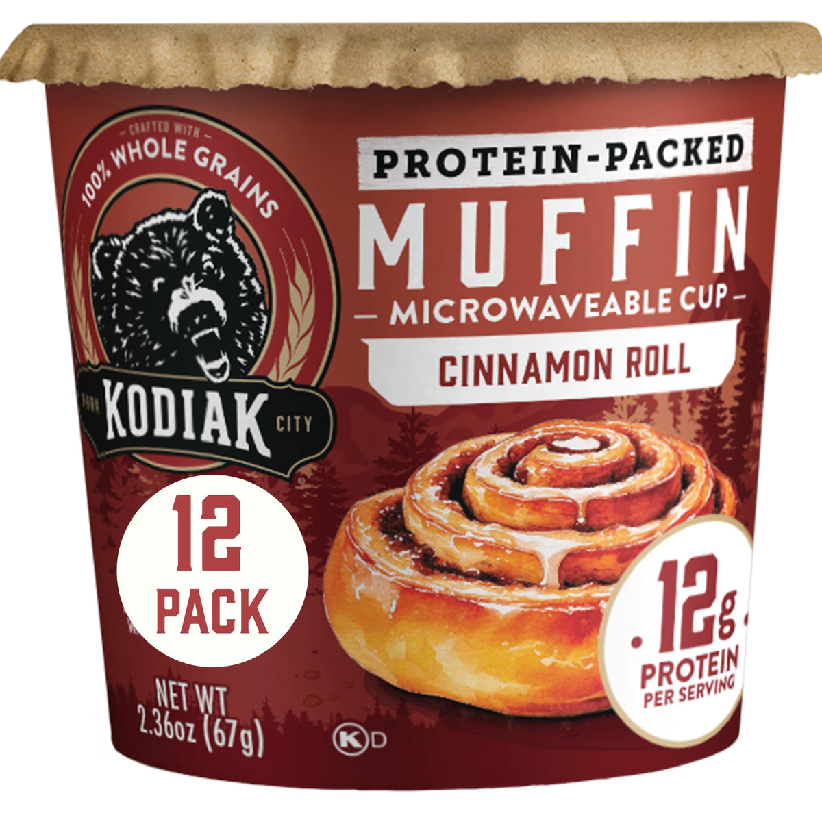 Kodiak Cakes Minute Muffins, Mountain Blueberry, 2.29 Ounce (Pack of 12) (Packaging May Vary)