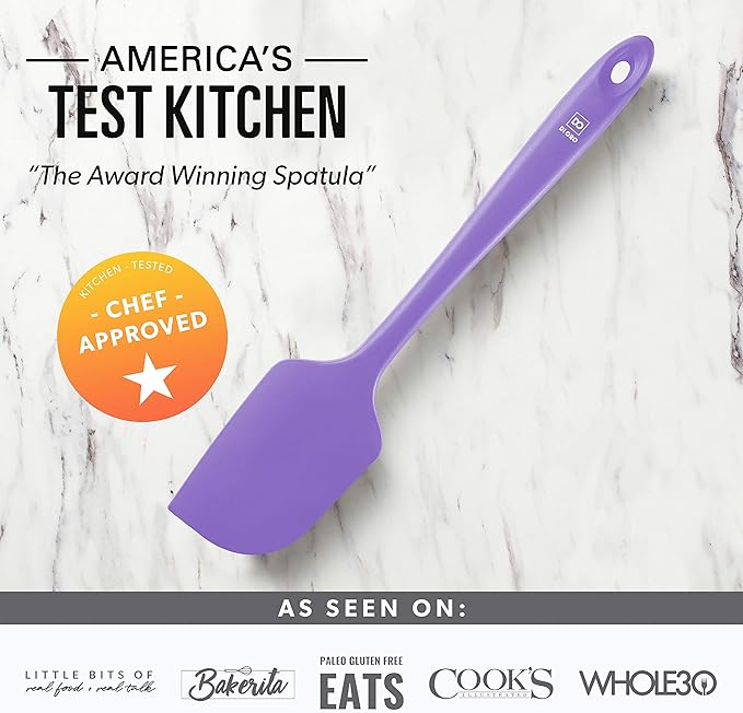 DI ORO Large Silicone Spatula - 600F Heat Resistant, Lavender