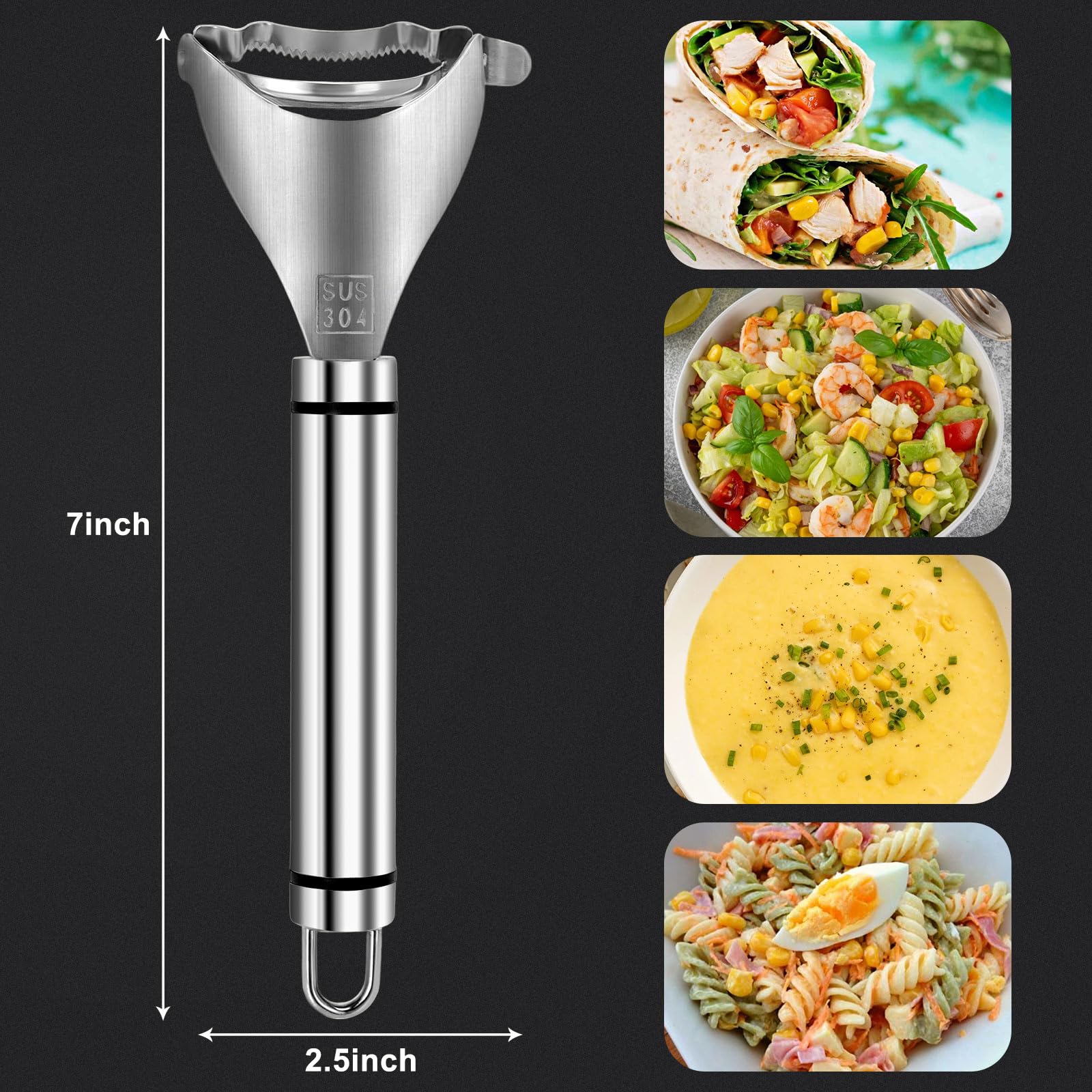Corn Peeler, Corn Cob Stripper Tool, 304 Stainless Steel Corn Cob Remover, Quickly Remove Corn Kernels from Corn Cobs, Kichen Gadget