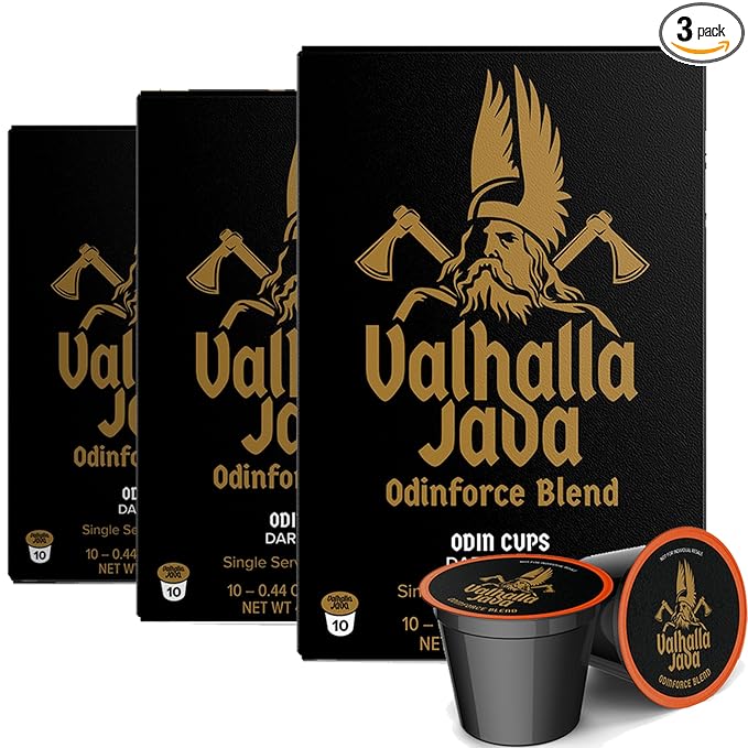 Death Wish Coffee Valhalla Java Medium-Dark Roast Pods, Organic