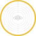 BakeitFun 17.75 Inch Round Silicone Pastry Mat | Non Stick BPA-Free | Metric & Imperial Guides | Oven Microwave Freezer Dishwasher Safe - 450 °F to -40 °F