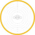 BakeitFun 17.75 Inch Round Silicone Pastry Mat | Non Stick BPA-Free | Metric & Imperial Guides | Oven Microwave Freezer Dishwasher Safe - 450 °F to -40 °F