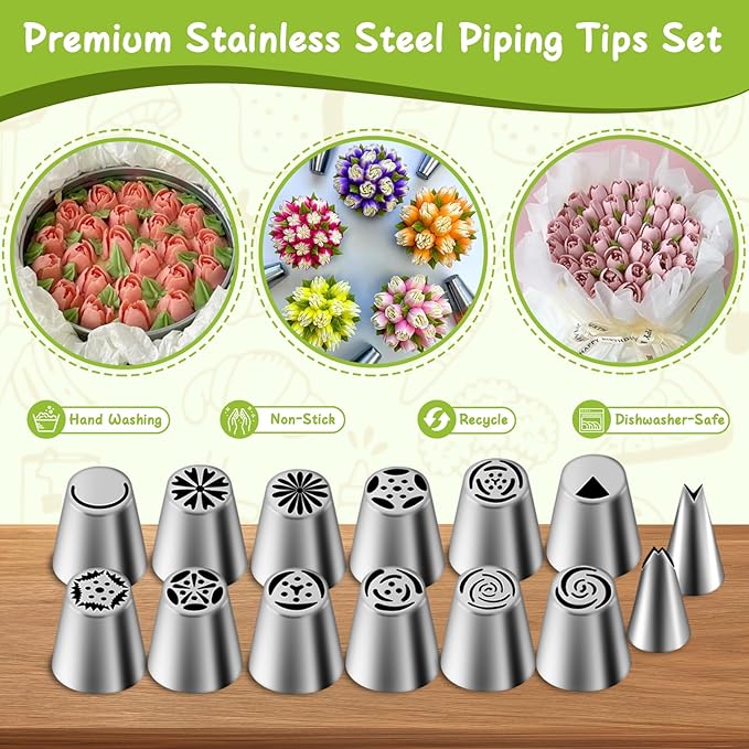 Suuker 27 Pieces Russian Piping Tips Set