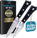 Cutluxe Paring Knife Set, 4" Fruit & 3" Peeling Knives – Razor Sharp