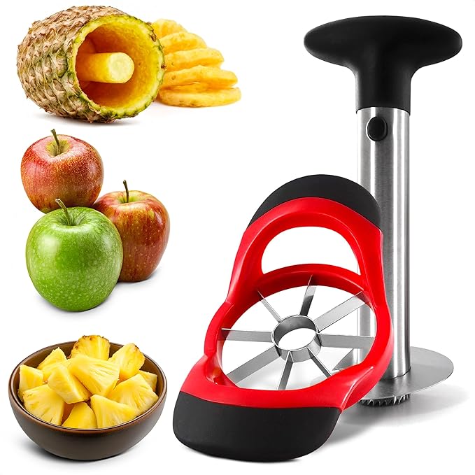 Pineapple Corer and Slicer, 9.1 In, Stainless Steel, Food-Grade