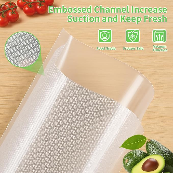 MakMeFre 1Pack Vacuum Sealer Bags Rolls 8"x150' for Food Storage