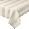 Luxury Table Protector Pad, 2 in 1 Table pad + Great Looking Tablecloth - Heat Resistant, Spill & Stain Proof - Flannel Backing (Ivory - Silk Stripe, 54x144)