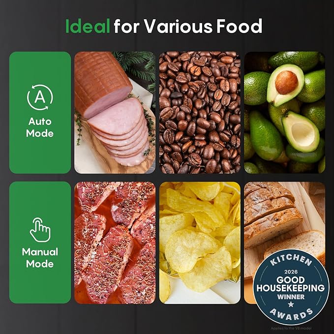 FRESKO Food Vacuum Sealer with Automatic Bag Detection & Built-in Cutter