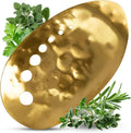 Brass Herb Stripper Bowl - Handmade with 7 Hole Sizes, Shreds and Catches