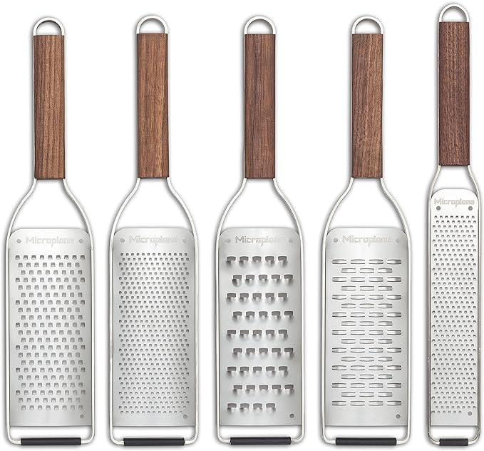 Microplane Master Series Wood Handle Stainless Steel Frame Extra Coarse Blade Cheese Grater