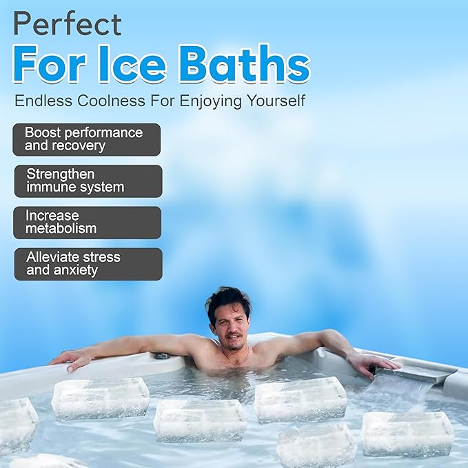 2 x 12 Lbs XXL Ice Molds | Silicon Ice Block Mold for Ice Baths | Cold Plunge Ice Molds | 12 Lb XXL Ice Block Mold | 11" x 7" x 5" Largest Ice Mold Available (2)