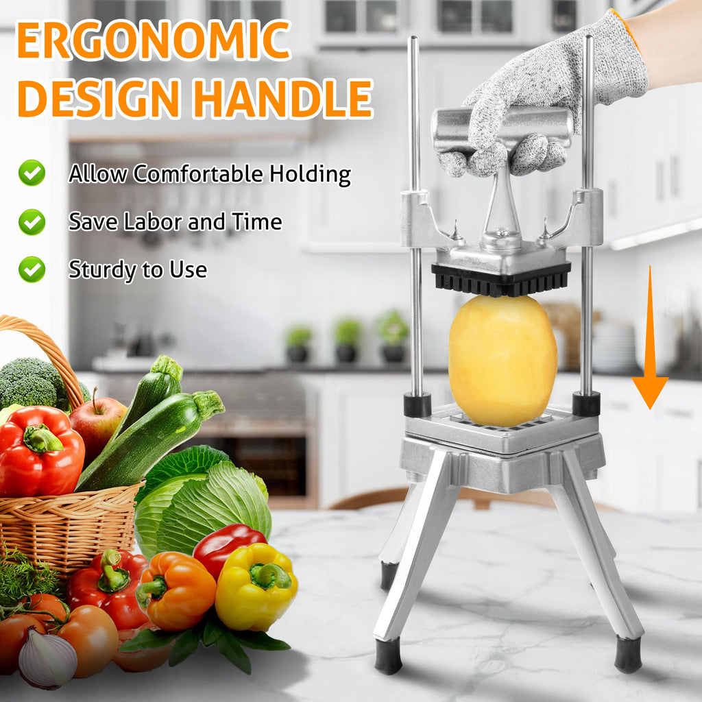 WICHEMI Commercial Vegetable Chopper Fruit Dicer Manual Food Cutter 3/8"