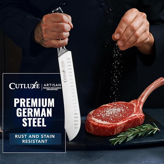 Cutluxe Butcher Knife 10" Bullnose Carving Knife for Meat – German Steel
