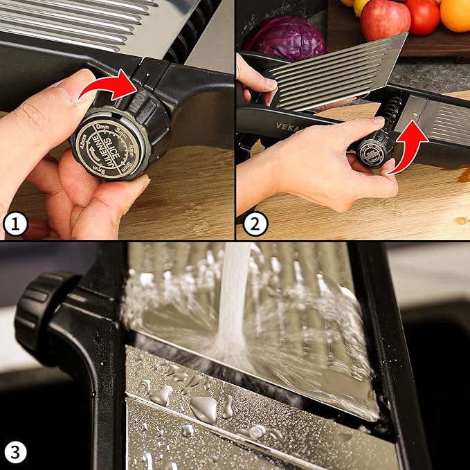 VEKAYA Mandoline Slicer for Kicthen, Vegetable Slicer