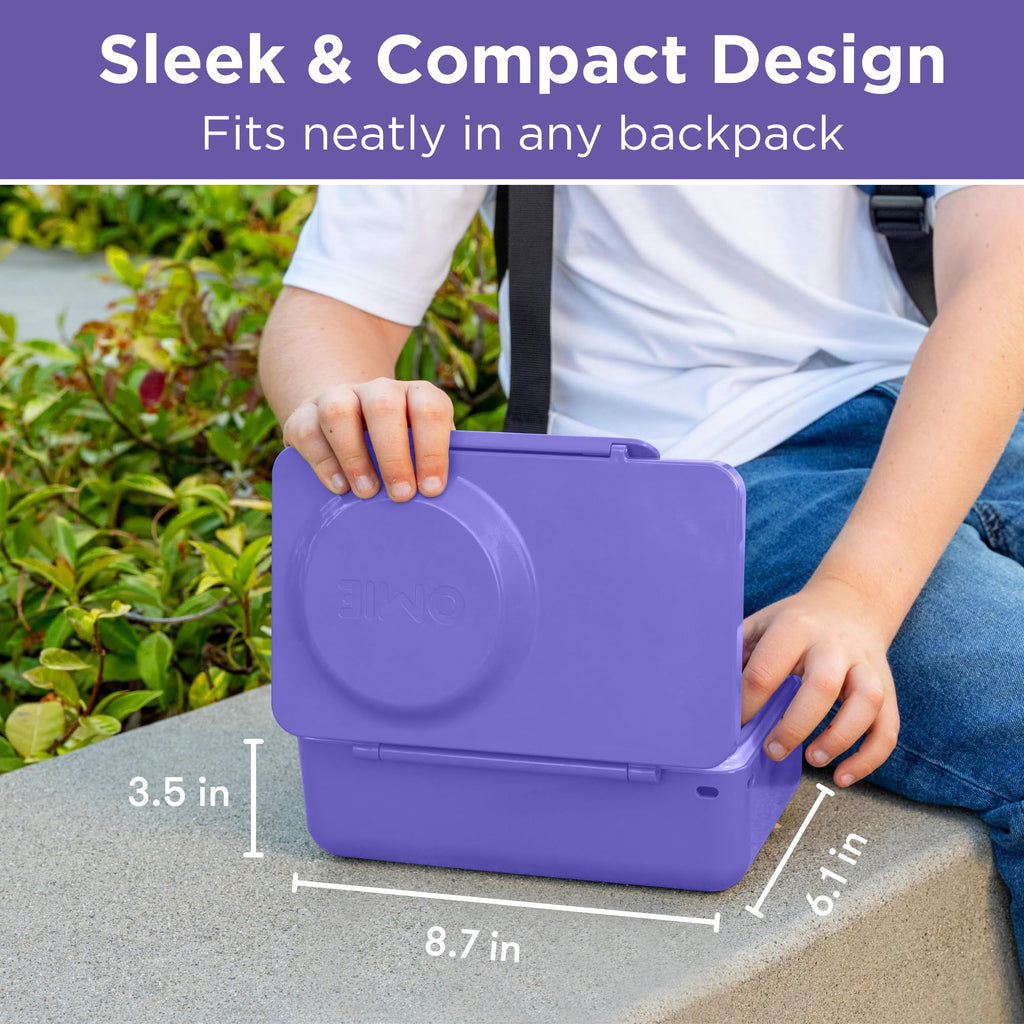 Omie OmieBox UP Kids Insulated Bento Box, Galaxy Purple