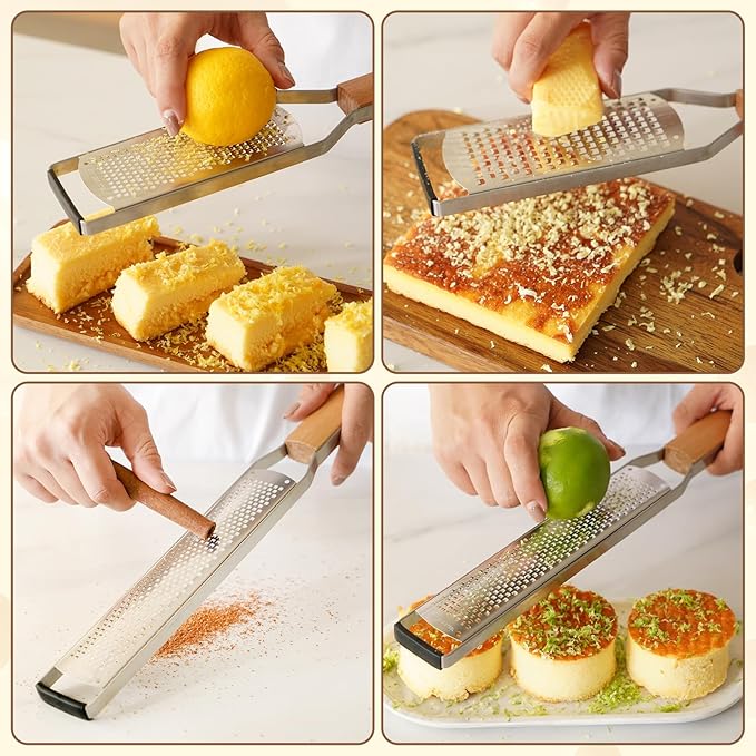 SHIKORI Professional Cheese Graters for Kitchen Stainless Steel Handheld