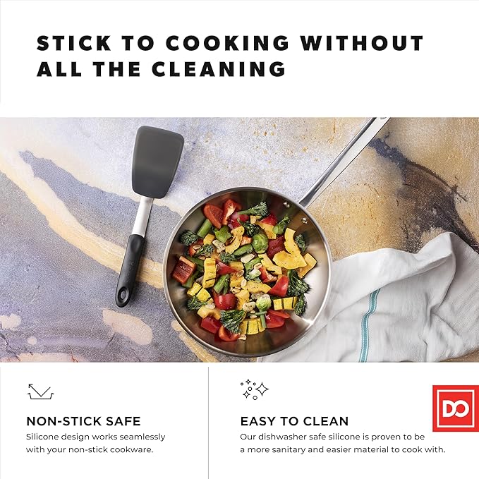 DI ORO Chef Series Silicone Spatula - 600F Heat Resistant