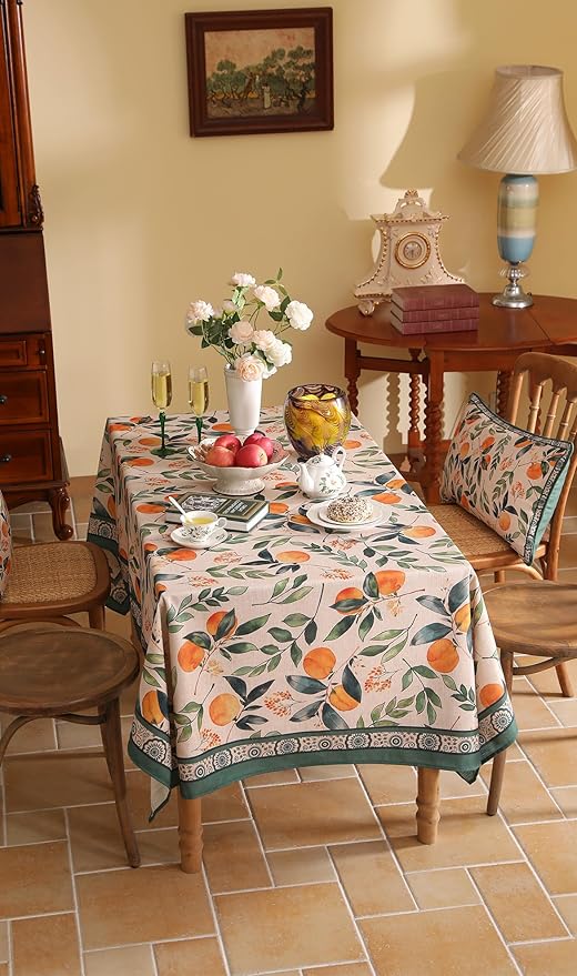 patdrea Designer French Linen Tablecloth,Square,55"x55"-Palladin A