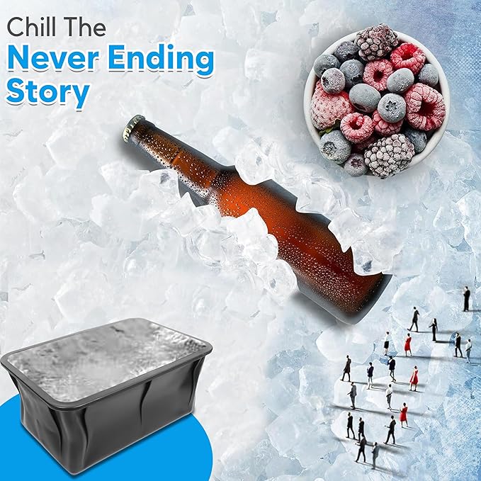 2 x 12 Lbs XXL Ice Molds | Silicon Ice Block Mold for Ice Baths | Cold Plunge Ice Molds | 12 Lb XXL Ice Block Mold | 11" x 7" x 5" Largest Ice Mold Available (2)