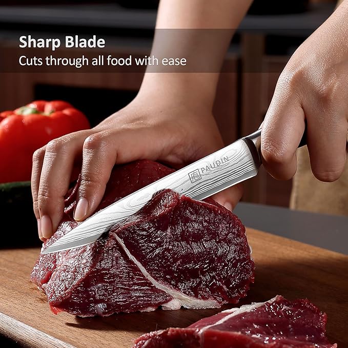 PAUDIN Kitchen Utility Knife, 5 Inch Chef Knife Fruit Knife, Gift Box